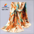 LINGSHANG 2015 new design fashion summer lady print chiffon scarf wholesale